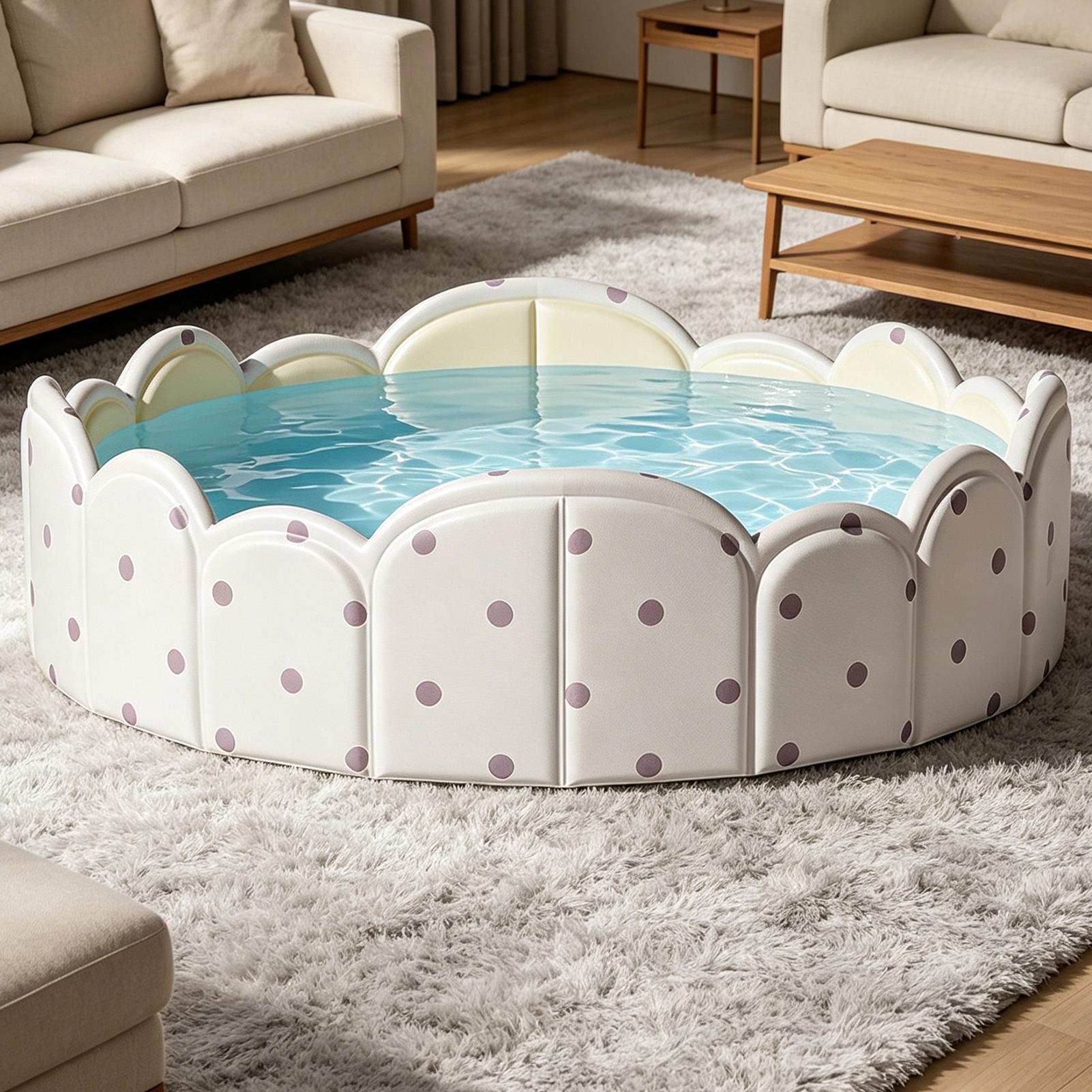 Kubb Game Yard - Piscina Dobrável para Pets, Não Inflável,