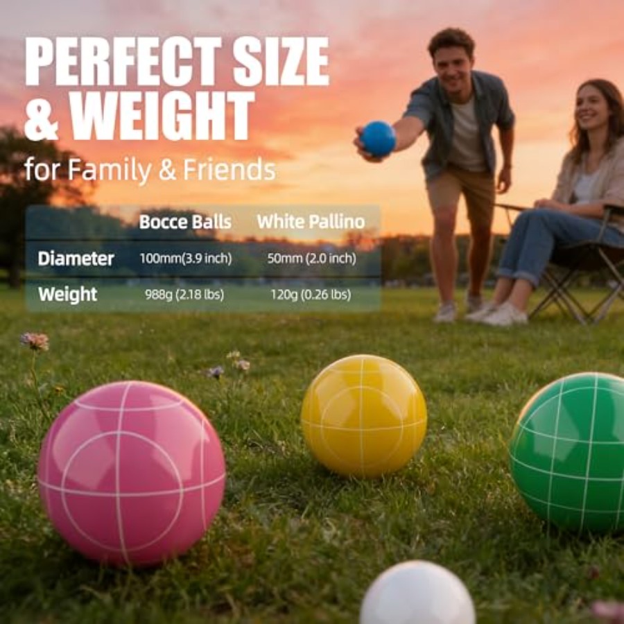 Conjunto de bolas de bocce par - Bocce Ball Lawn avaliação e preço