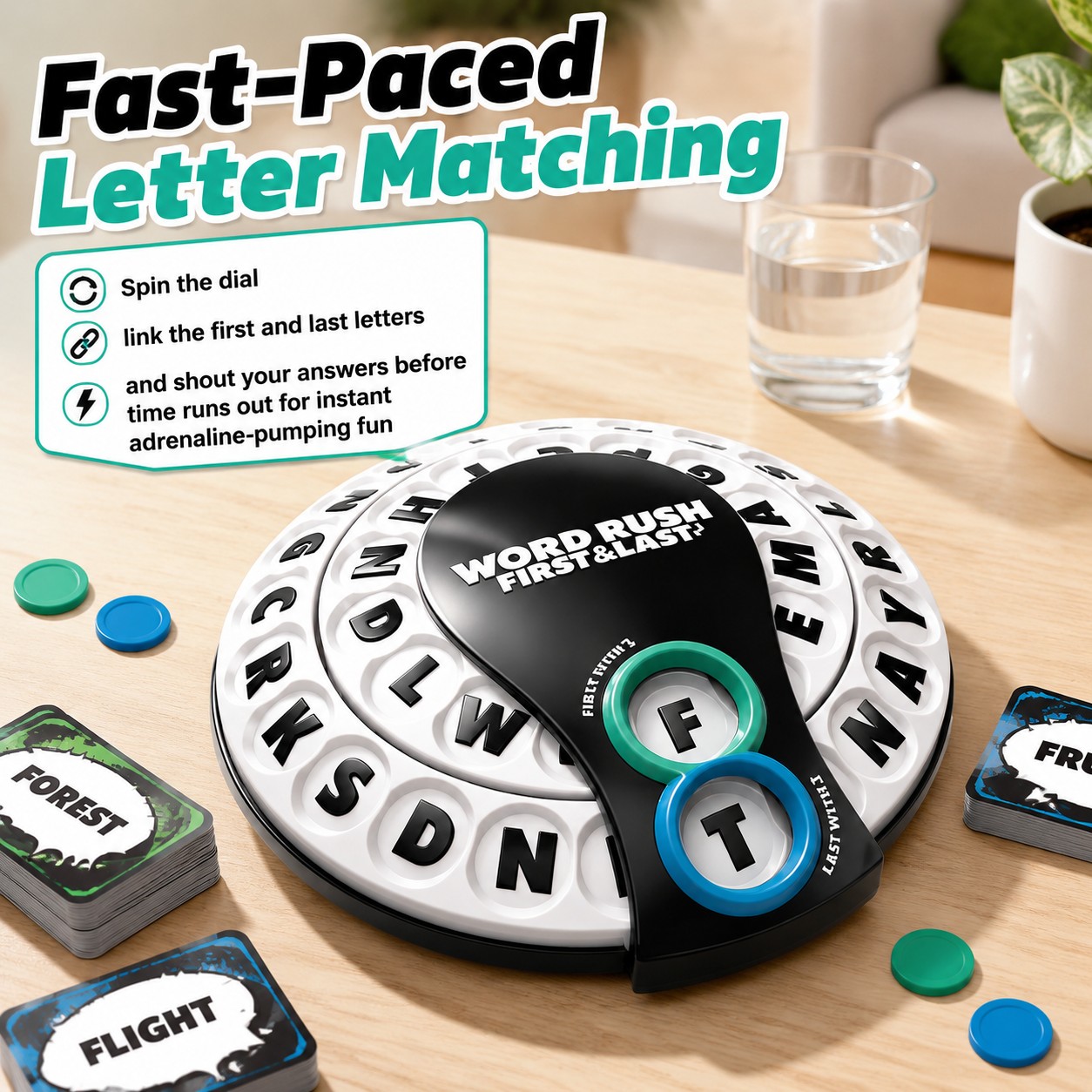 Jogo de Letras Word Rush, Jogo - Party Games Spin The Wheel avaliação e preço