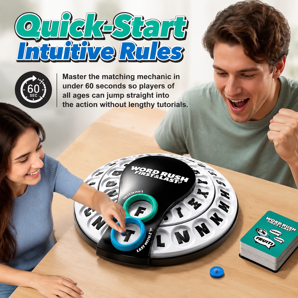 Jogo de Letras Word Rush, Jogo - Party Games Spin The Wheel avaliação e preço